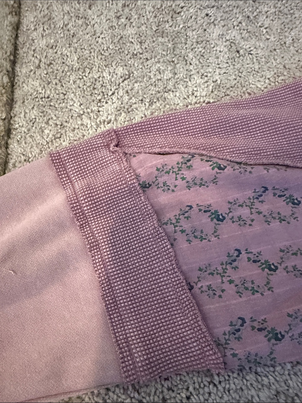 easel Mauve Patchwork Floral Henley Sweatshirt - Picture 15 of 15